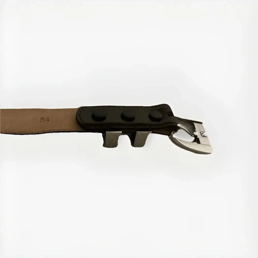 Men’s Fullerton Belt SZ 54” Tall Genuine Leather Saddle Brown Metal Silver Snap